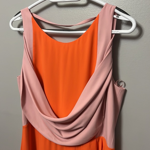 BCBGMaxAzria Pink Orange Gown Size 12 - Picture 3 of 6
